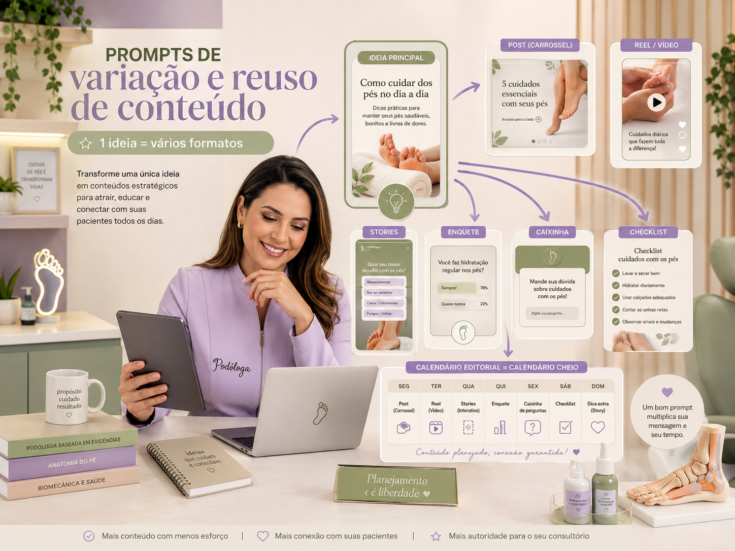IA para Podólogas: Conteúdo Sem Bloqueio